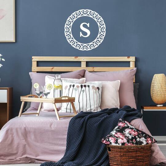 RoomMates White Serif Monogram Peel & Stick Giant Decals